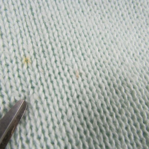 Shenanigans Knit Pullover Geometric Appliques Large Pastel Green Vintage 1980s - Picture 7 of 10